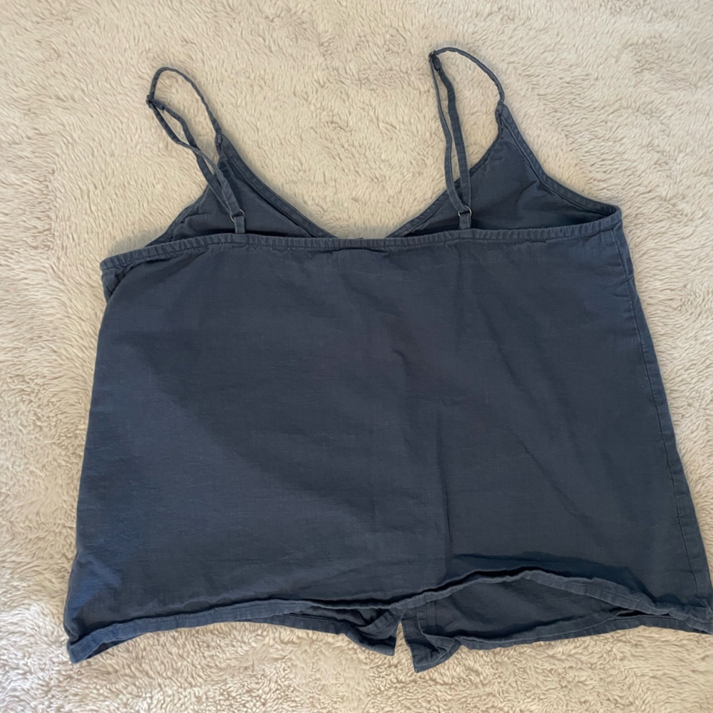 Design Lab Blue Button Front Tank Top - Picture 2 of 3